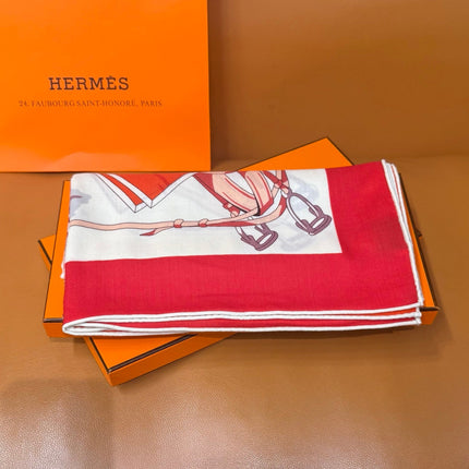 HERMES 26S SCARF 140 IN CASHMERE AND SILK 305962