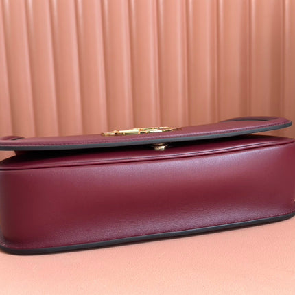 GUCCI 26S BLONDIE BAG 32 IN DARK RED CALFSKIN