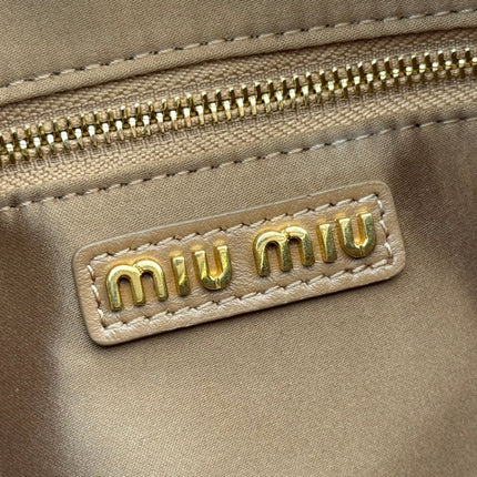 ARCADIE MATELASSÉ BAG 24 IN BROWN LAMBSKIN GOLD HARDWARE