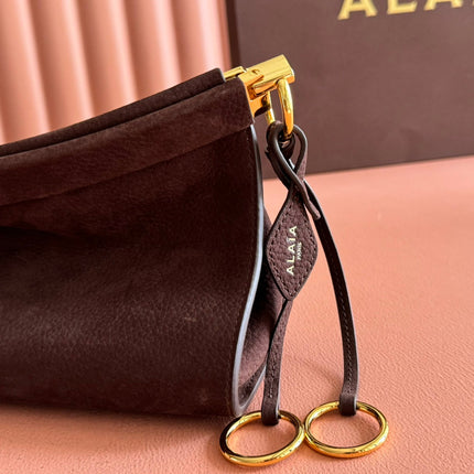 ALAIA 26S LE CLICK BAG 30 IN DARK BROWN GRAINED CALFSKIN