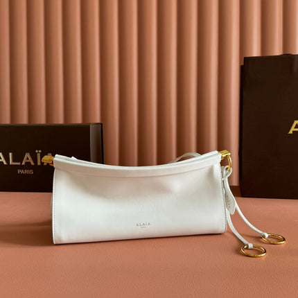 ALAIA 26S LE CLICK BAG 25 IN WHITE CALFSKIN