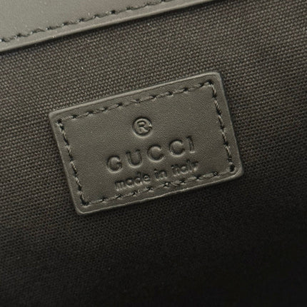 GUCCI 26S GG EMBLEM BACKPACK 44 IN BLACK EMBOSSED CALFSKIN