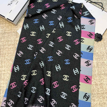 CHANEL 25S SCARF 187 IN CASHMERE 876277