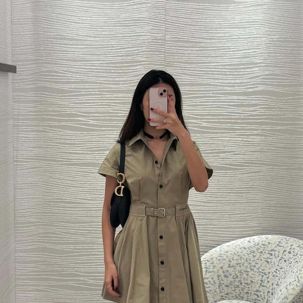 DIOR 25S PLEATED SHIRT DRESS 220902