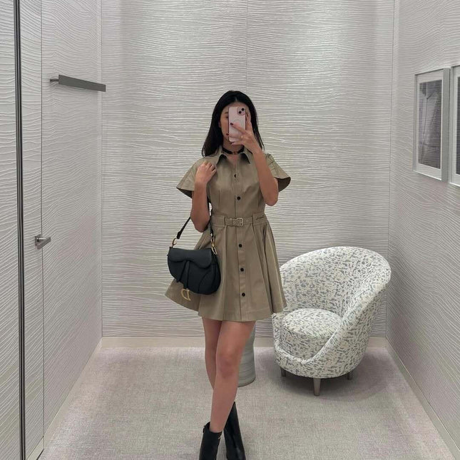 DIOR 25S PLEATED SHIRT DRESS 220902