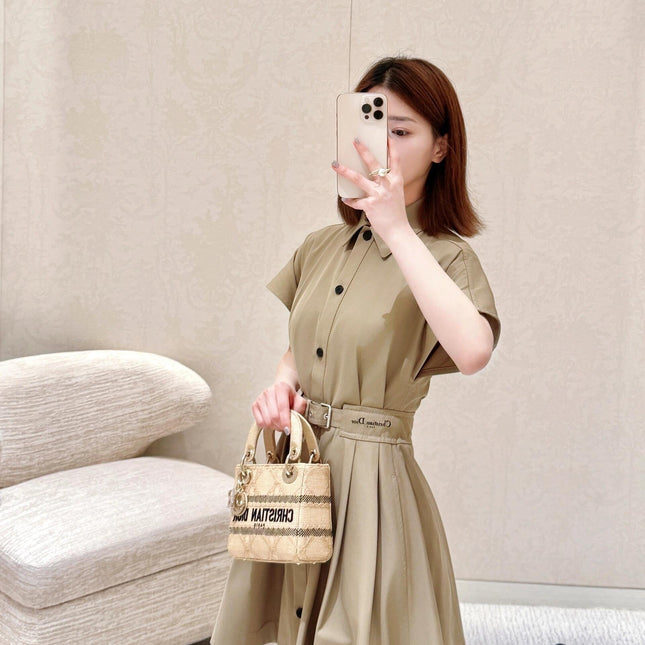 DIOR 25S PLEATED SHIRT DRESS 220902