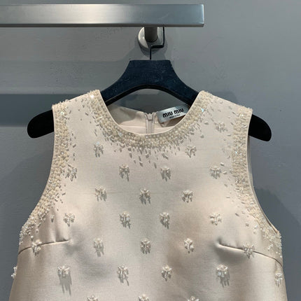 MIUMIU 26S SLEEVELESS WOOL SILK DRESS 978