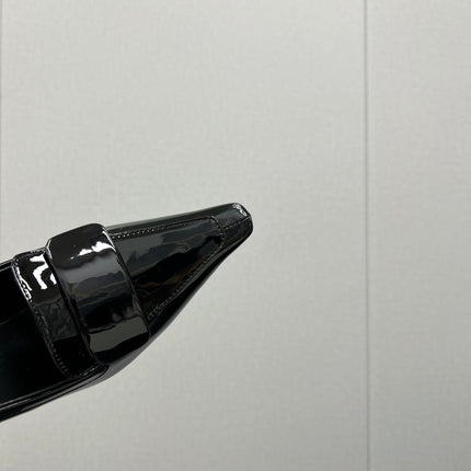 D'ORSAY PUMPS IN BLACK GLOSSY CALFSKIN