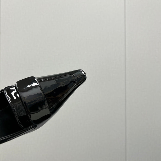 D'ORSAY PUMPS IN BLACK GLOSSY CALFSKIN