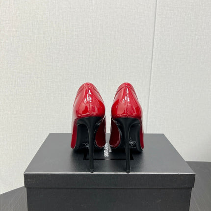 D'ORSAY PUMPS IN RED GLOSSY CALFSKIN