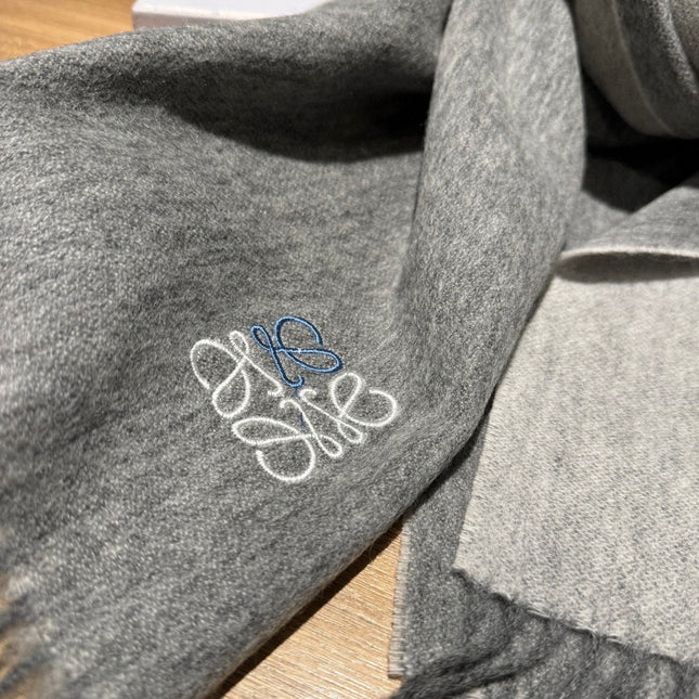 SCARF 180 CM IN STEEL GRAY CASHMERE 407387