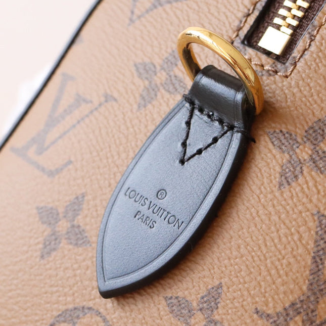 LV 26S SPEEDY TRUNK 20 IN BROWN AND BLACK MONOGRAM CANVAS