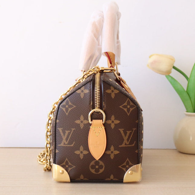 LV 26S SPEEDY TRUNK 20 IN BROWN MONOGRAM CANVAS