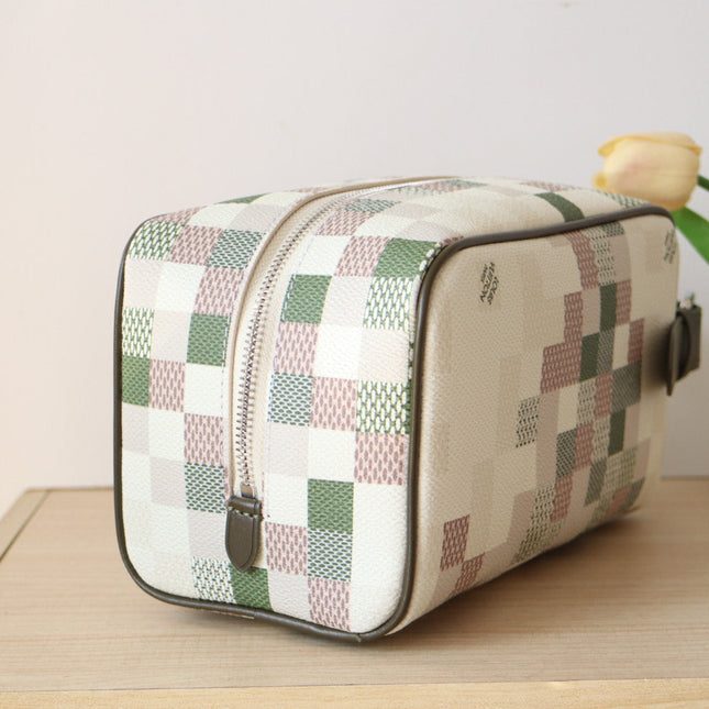 LOCKER DOPP KIT 23 IN KHAKI DAMOFLAGE COATED CANVAS