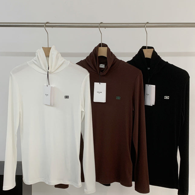 CELINE 25S EMBROIDERED LONG-SLEEVE T-SHIRT 0036