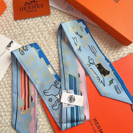 HERMES 26S SCARF 86 IN SILK 309596