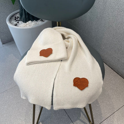 SET SCARF AND HAT IN WHITE WOOL 414795