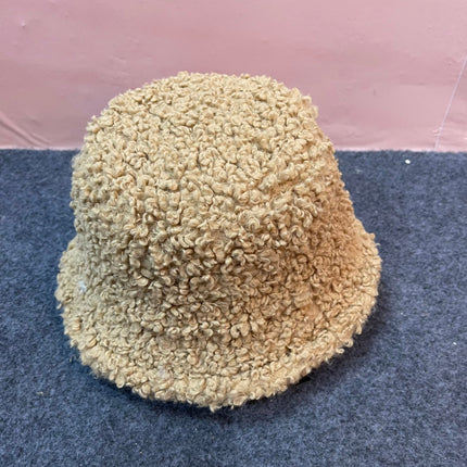 BUCKET HAT IN CAMEL BEIGE FLEECE 436570