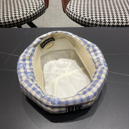 BALENCIAGA 26S PLAID BERET STYLE 6