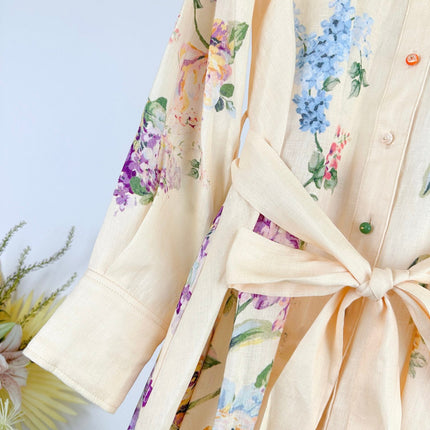 HALLIDAY TUCKED SHIRT DRESS 25S IN LINEN 266345