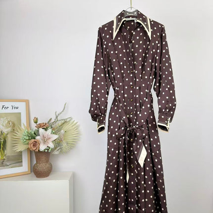 ZIMMERMANN 26S POLKA DOT PLEATED MIDI DRESS STYLE 71