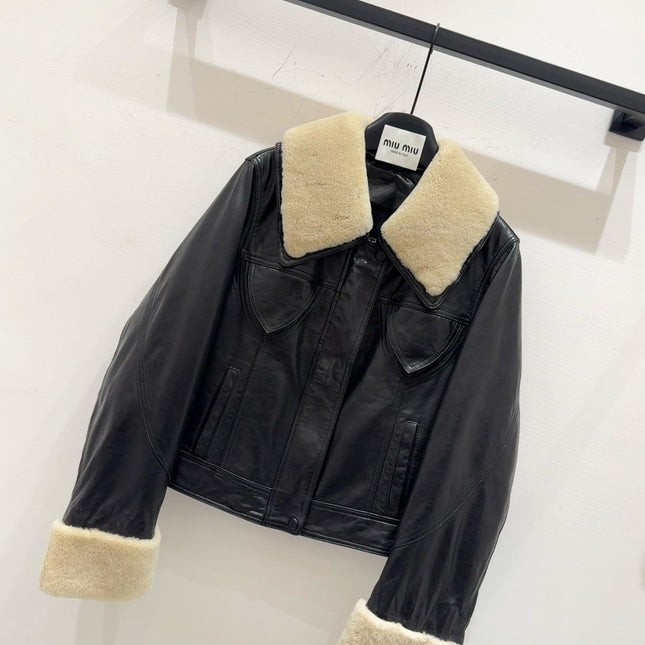 MIUMIU LEATHER JACKET STYLE 586