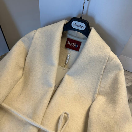 MAX MARA 25S CASHMERE COAT WITH FOX FUR TRIM 204
