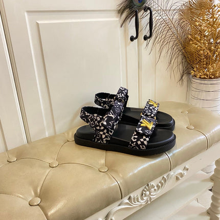 LV 26S SANDALS IN BLACK CANVAS