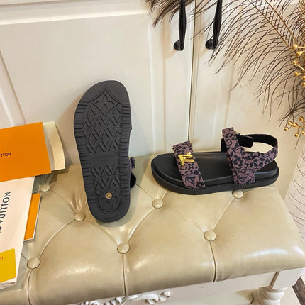 LV 26S SANDALS IN DARK PURPLE CANVAS