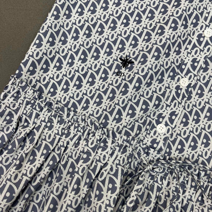 DIOR SLEEVELESS PRINTED DENIM DRESS 269128