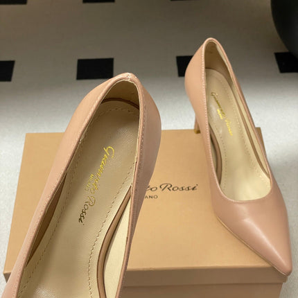 GIANVITO ROSSI 26S HIGH HEELS 85 MM IN NUDE CALFSKIN