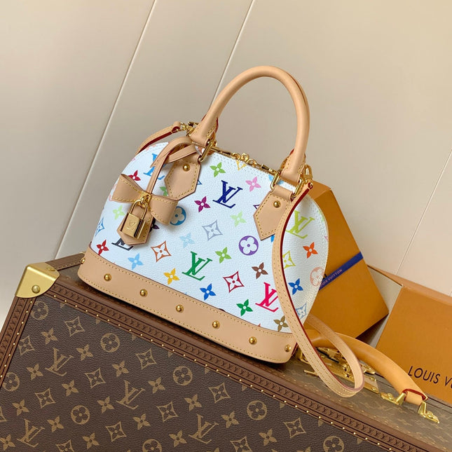 LV 26S ALMA BB BAG 23 IN WHITE MONOGRAM CANVAS