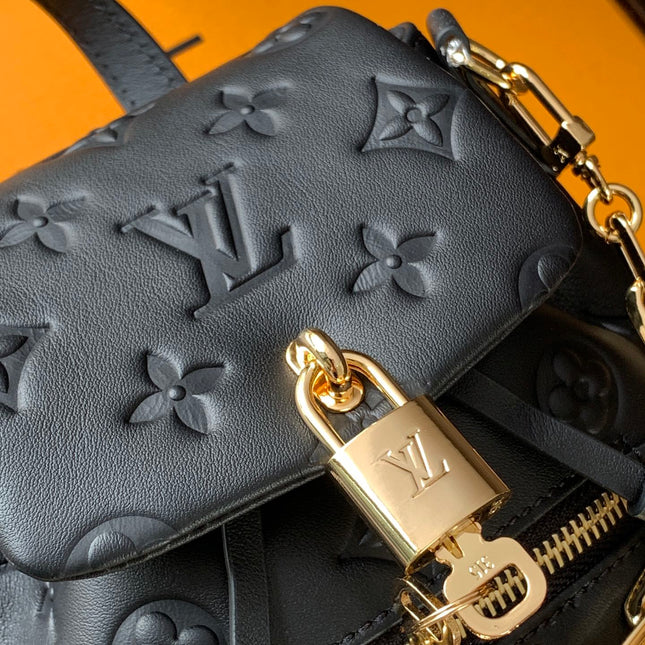 LV COUSSIN BACKPACK CRAFTED FROM 20 IN BLACK MONOGRAM CALFSKIN