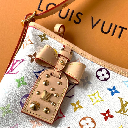 LV 26S CARRYALL EAST WEST BAG 36 IN WHITE CANVAS FABRIC