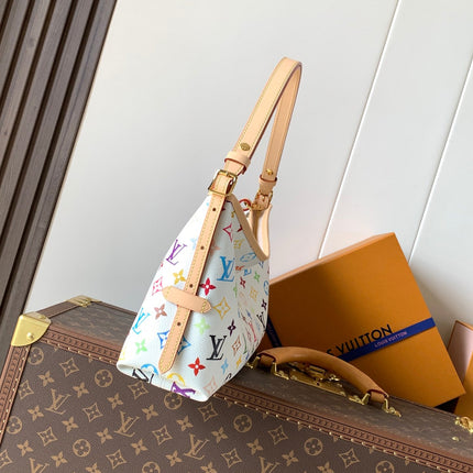 LV 26S CARRYALL EAST WEST BAG 36 IN WHITE CANVAS FABRIC