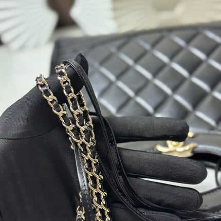 CHANEL 26S MINI SHOPPING BAG 32 IN BLACK LAMBSKIN