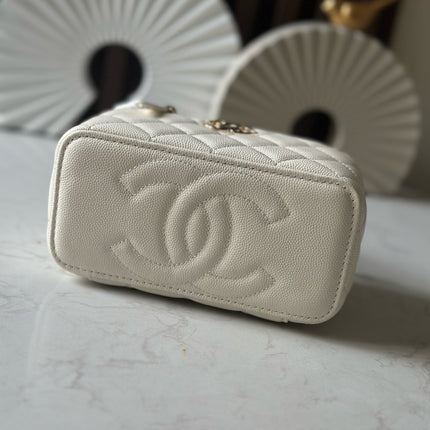CHANEL 25S COCO CRUSH 17 IN CREAM CALFSKIN GOLD HARDWARE
