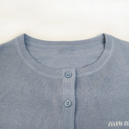 MIUMIU 26S HENLEY SWEATER 932