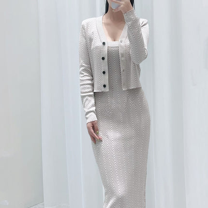 KNIT TOP AND STRAP DRESS SET 25250 STYLE 1