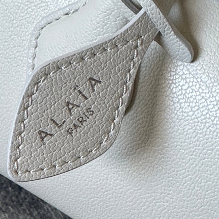 LE TECKEL SMALL BAG 27 IN WHITE GOATSKIN