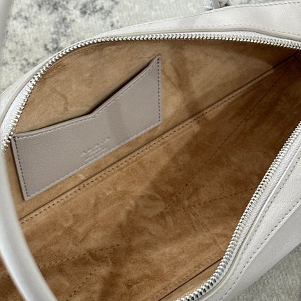 LE TECKEL SMALL BAG 27 IN PLATINUM GOATSKIN