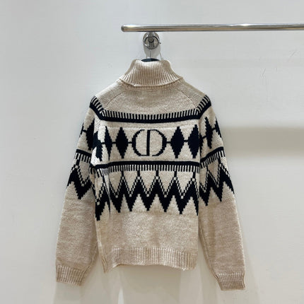 DIOR 25S PATTERNED TURTLENECK SWEATER 719