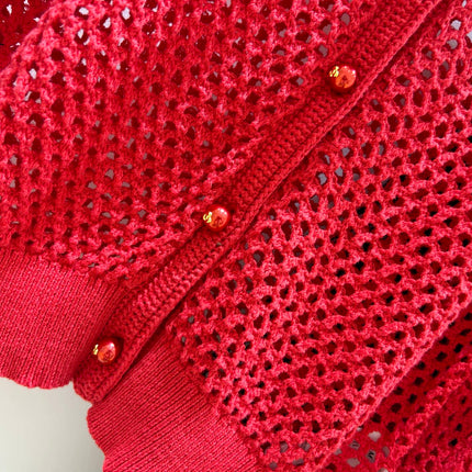 CELINE 26S CROCHET CROPPED CARDIGAN 282