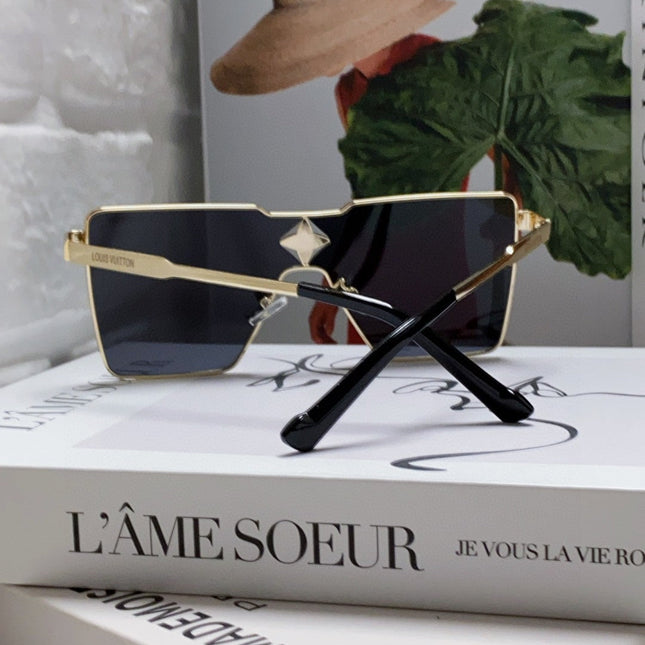 CYCLONE SUNGLASS Z1700U IN GOLD METAL BLACK LENSES