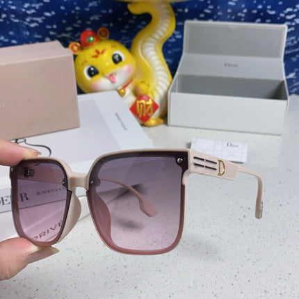 MONTAIGNE SUNGLASS 560859 IN BEIGE ACETATE PINK SMOKE LENSES