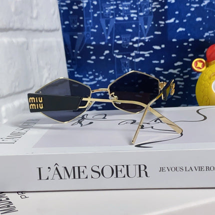 LOGO SUNGLASSES 560866 IN GOLD METAL BLACK LENS