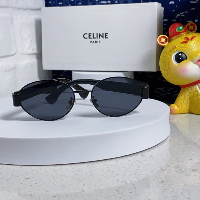 TRIOMPHE SUNGLASS 538534 IN BLACK ACETATE