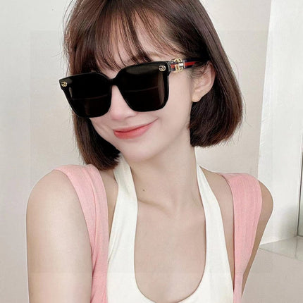 EMBOSSED LOGO BUTTERFLY FRAME SUNGLASSES 576876 IN ACETATE