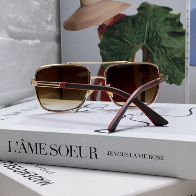 SQUARE FRAME SUNGLASSES 576880 IN METAL