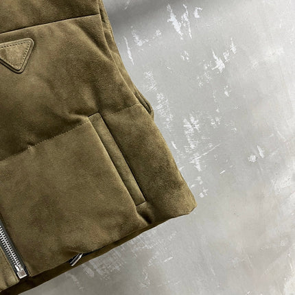 PRADA 25S SUEDE DOWN VEST 386
